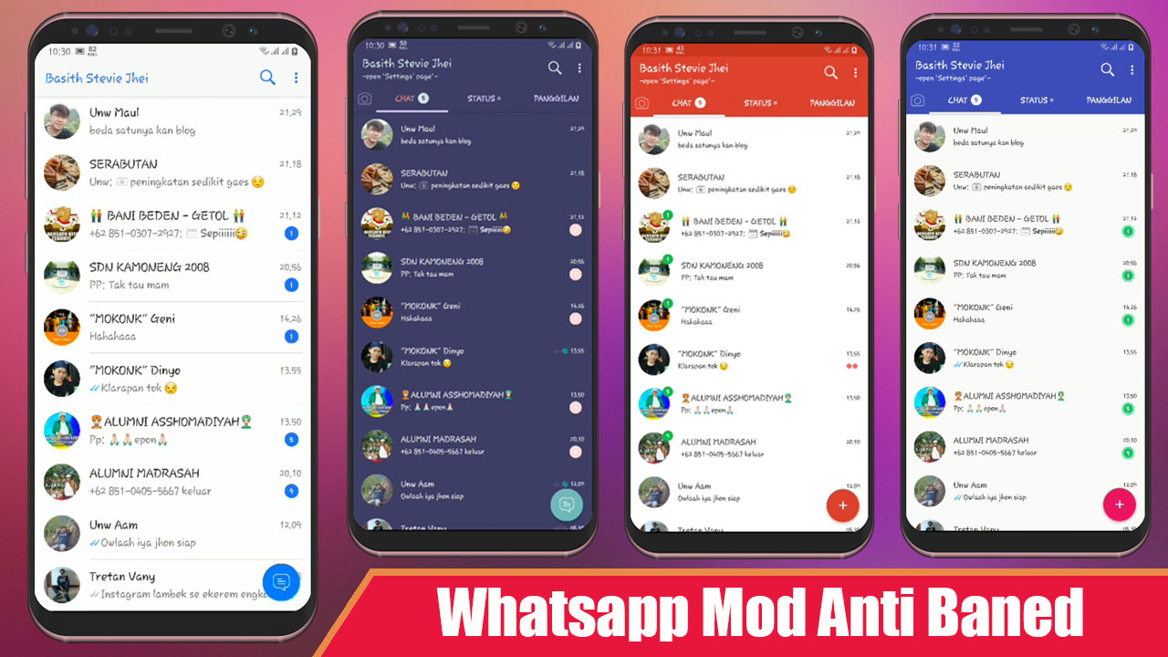 Download Whatsapp Mod Terbaru 2019 Paling Aman Anti Baned 